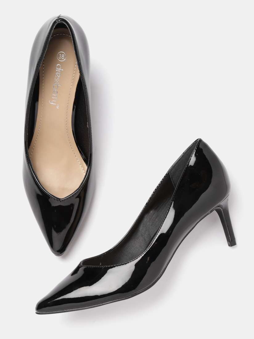 Buy DressBerry Women Black Solid Pumps Heels for Women 8416961 Myntra