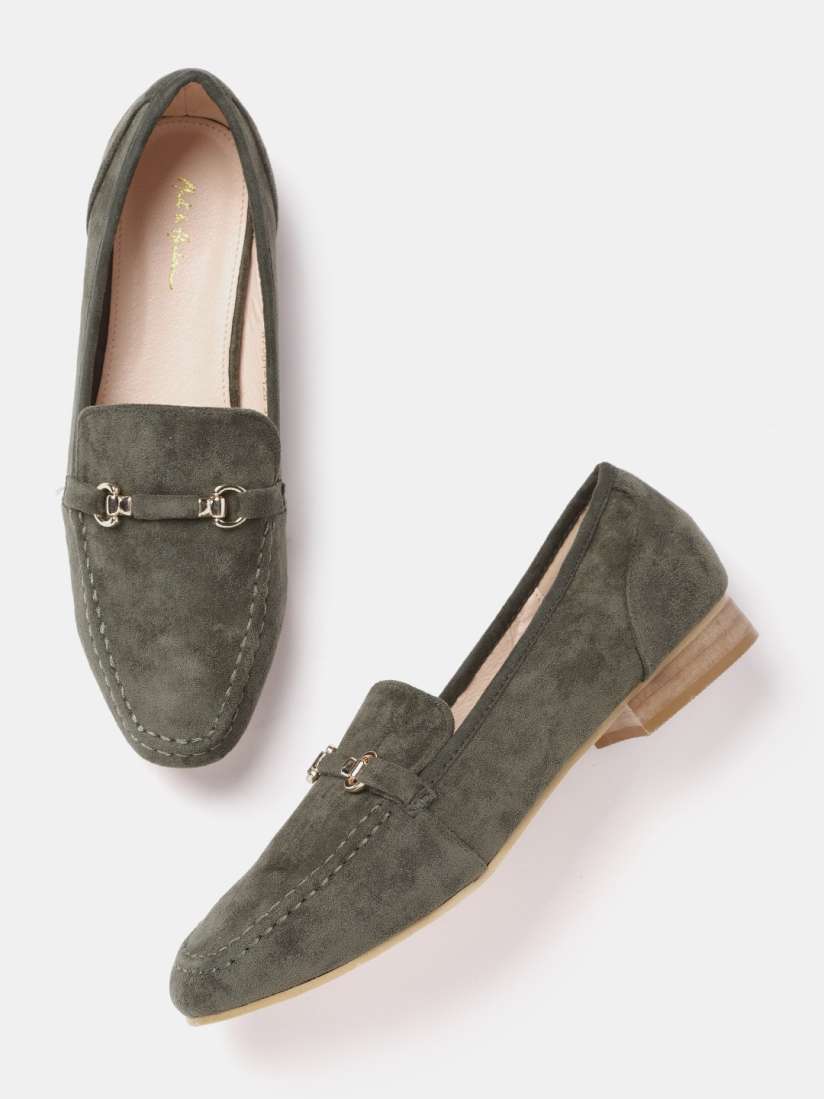 Buy Mast Harbour Women Olive Green Loafers Casual Shoes for Women 8418319 Myntra