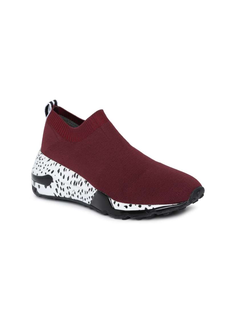 Buy Steve Madden Women Burgundy Slip On Sneakers Casual Shoes for Women 8421141 Myntra