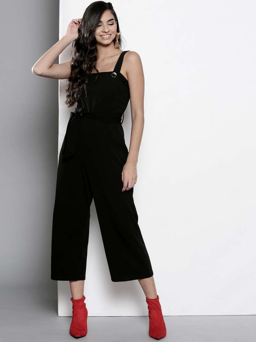 Buy DOROTHY PERKINS Black Solid Culotte Jumpsuit Jumpsuit for Women 8425717 Myntra