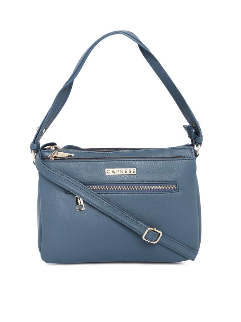 Caprese blue solid handheld bag store