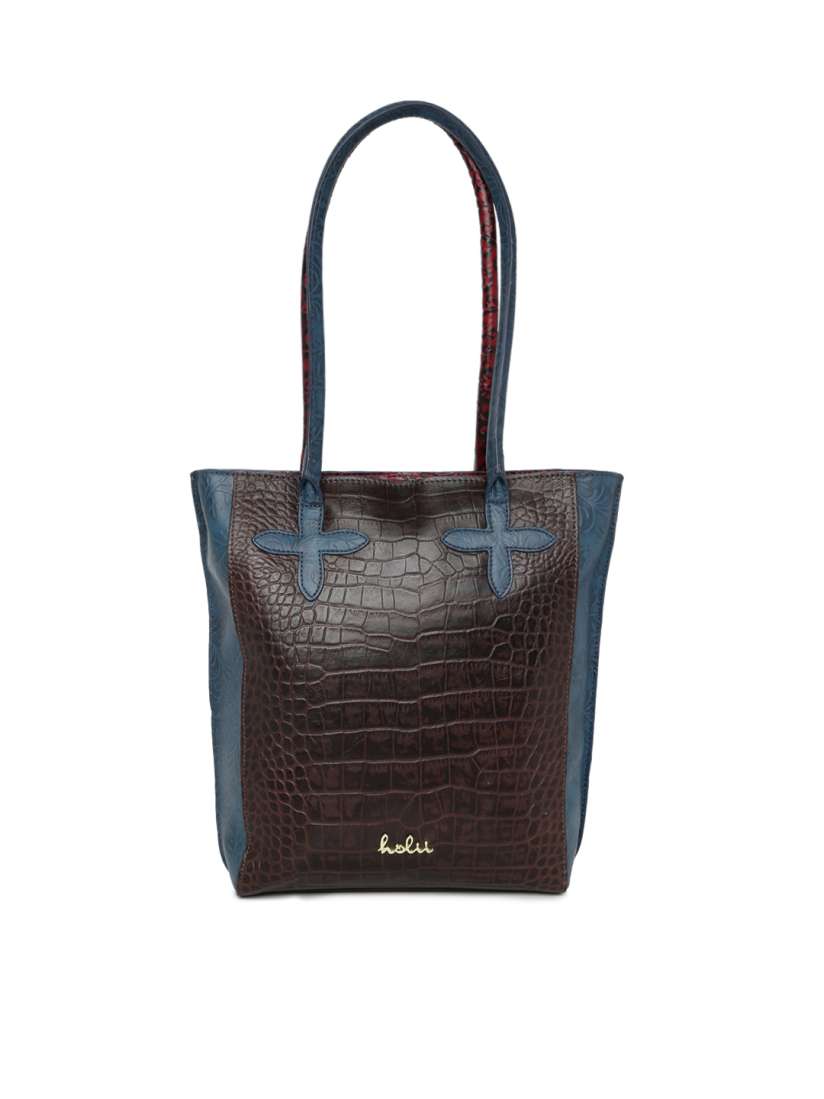 Buy Holii Brown Blue Textured Shoulder Bag Handbags for Women 8438241 Myntra