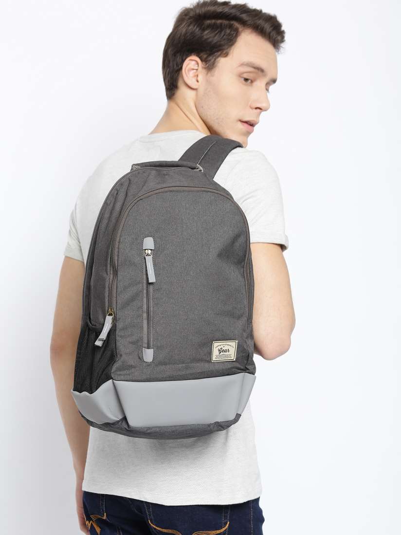 Buy Gear Unisex Charcoal Grey Solid Backpack Backpacks for Unisex 8438631 Myntra
