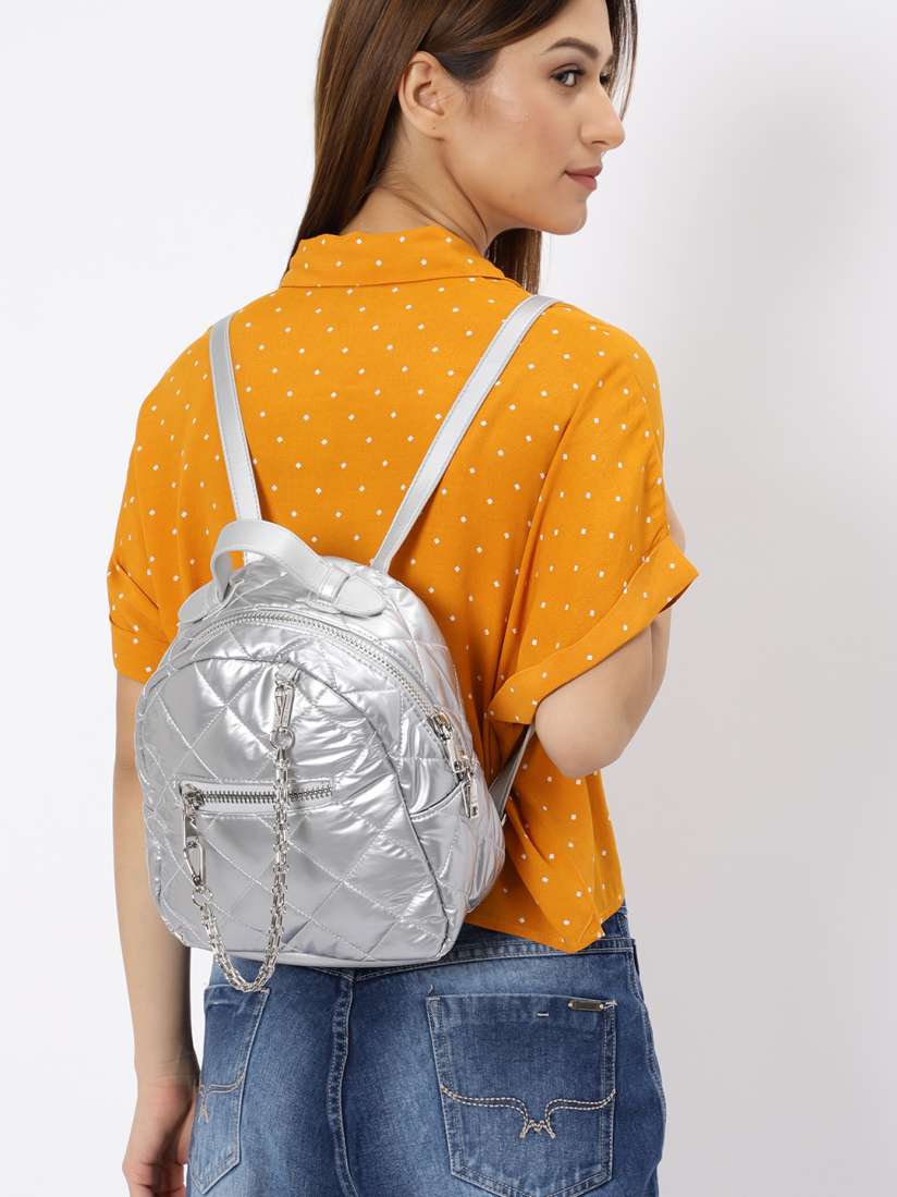 Steve madden silver backpack hot sale