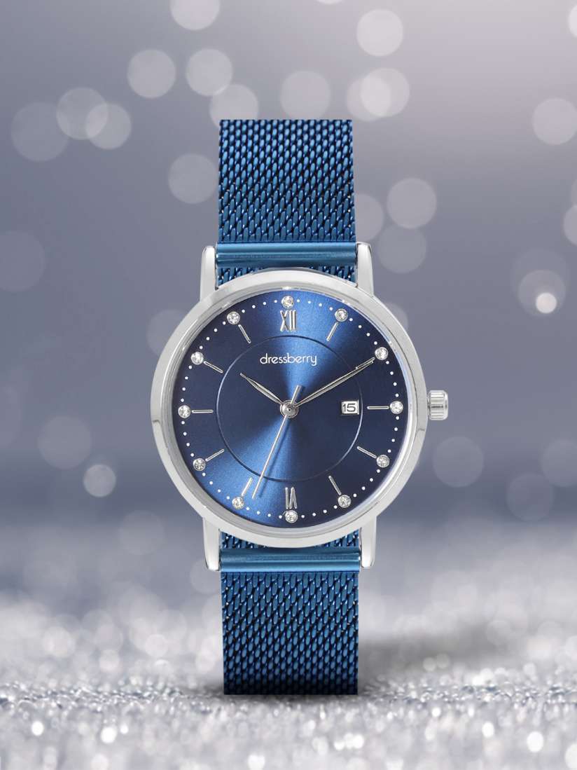 Dressberry blue analog watch outlet