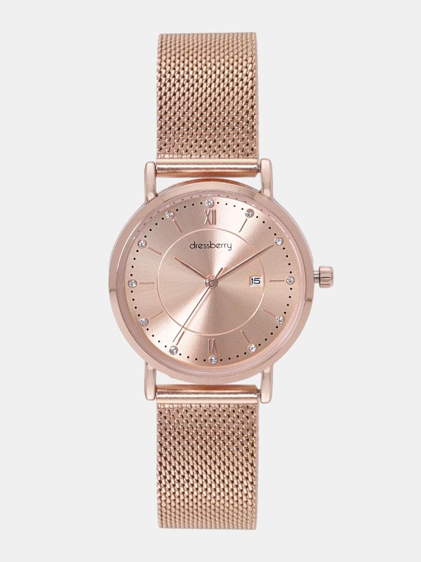 Buy DressBerry Women Rose Gold Toned Analogue Watch MFB PN WTH Watches for Women 8448557 Myntra