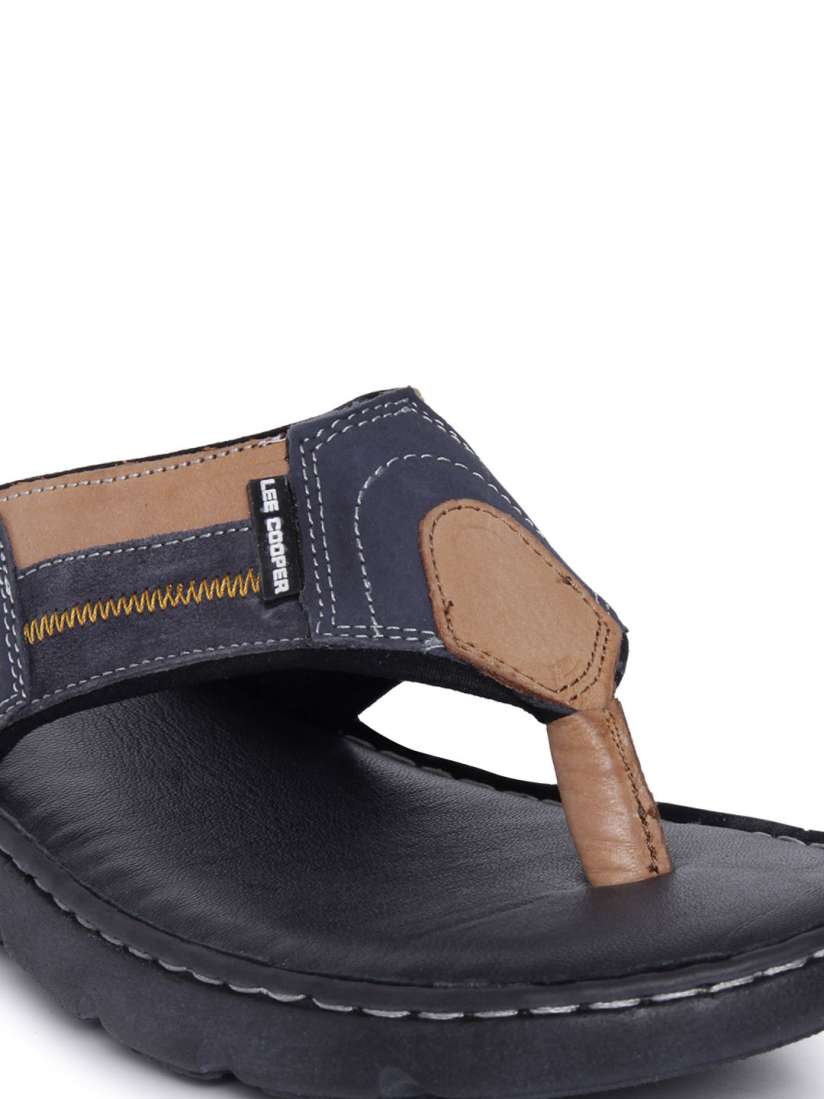 Buy Lee Cooper Men Navy Blue Leather Comfort Sandals Sandals for Men 8454151 Myntra