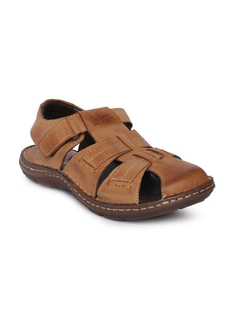 Buy Lee Cooper Men Tan Leather Comfort Sandals Sandals for Men 8454273 Myntra