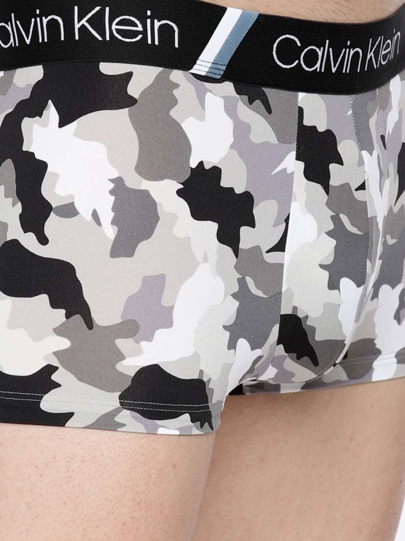 Buy Calvin Klein Underwear Men Black Grey Camouflage Low Rise Printed Trunks NB18885ZC Trunk for Men 8456393 Myntra