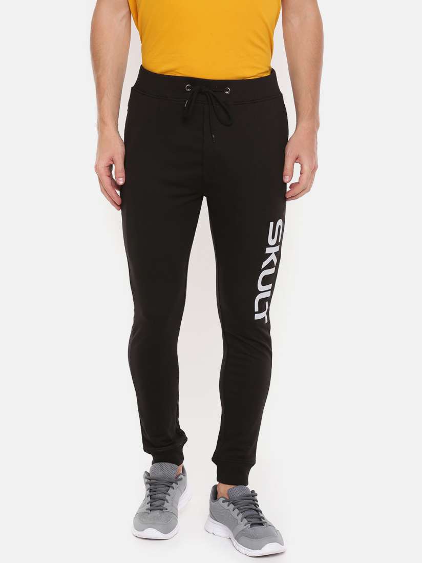 Buy SKULT by Shahid Kapoor Men Black Slim Fit Solid Joggers Track Pants for Men 8460179 Myntra