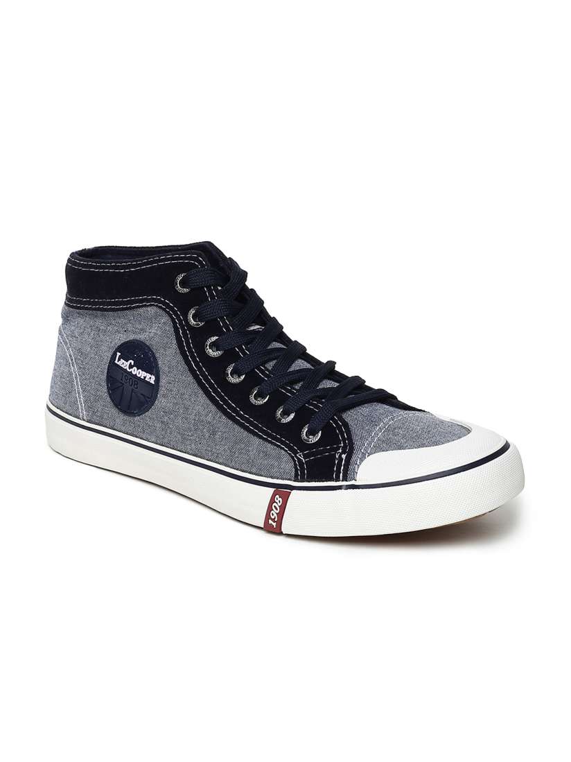 Lee cooper canvas hi top shoes mens cheap