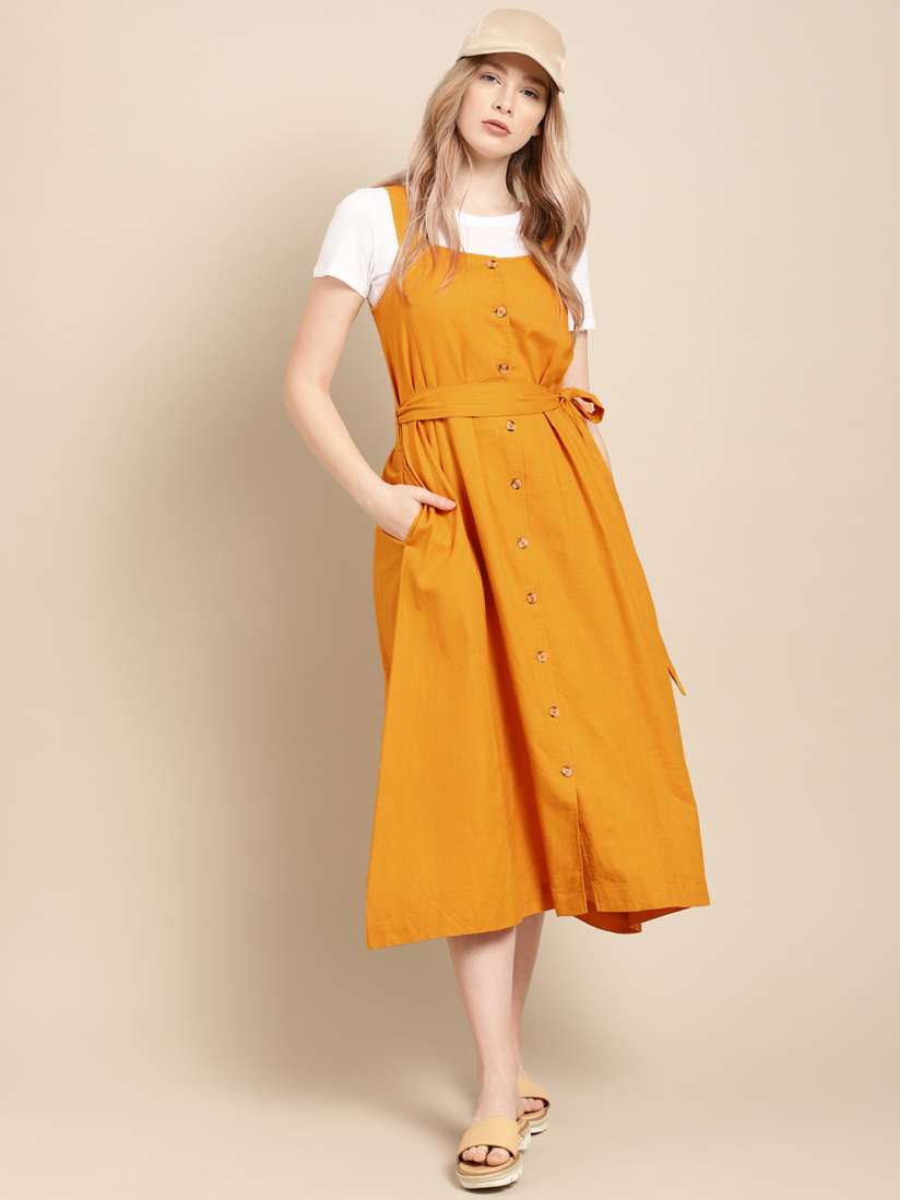 Pinafore dress myntra clearance