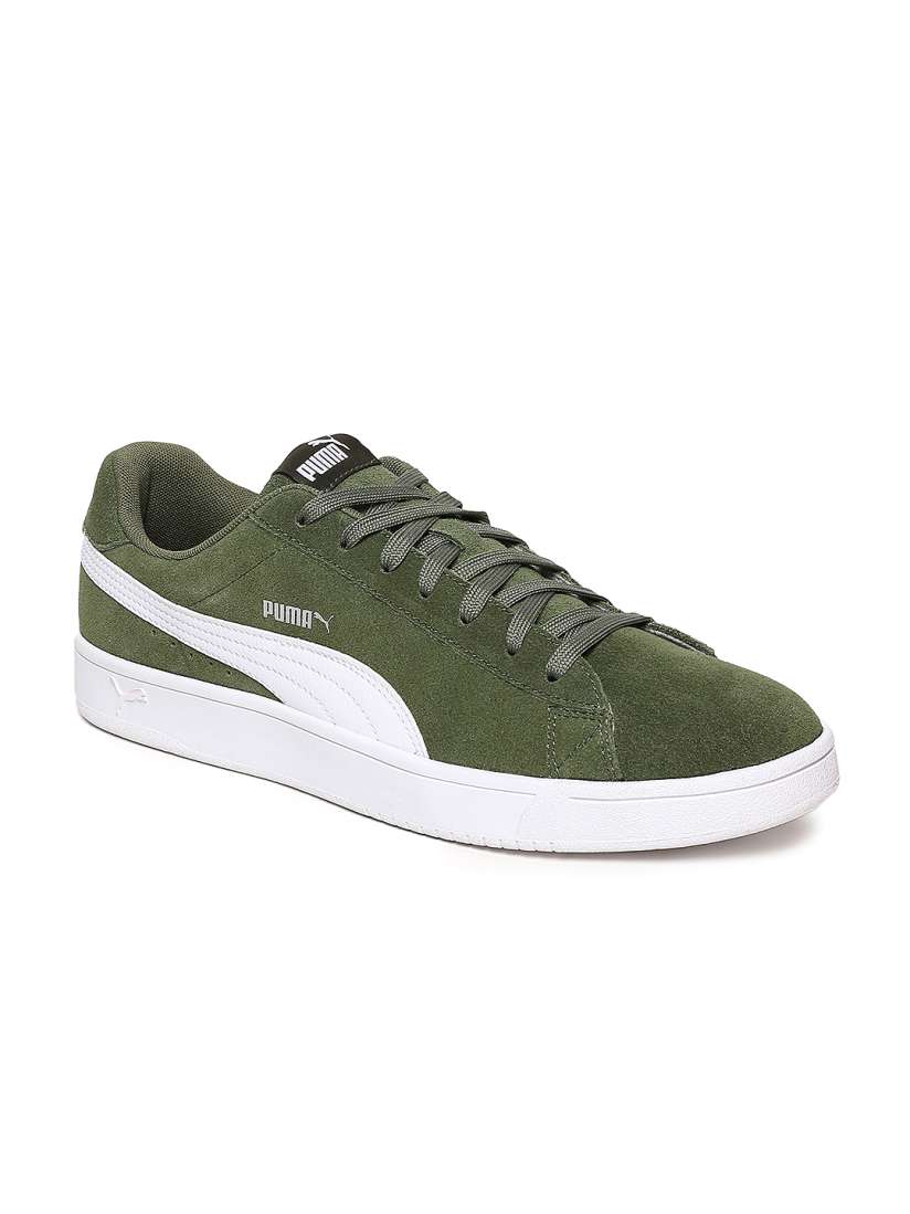 Buy Puma Men Olive Green Court Breaker Derby Suede Sneakers Casual Shoes for Men 8467763 Myntra