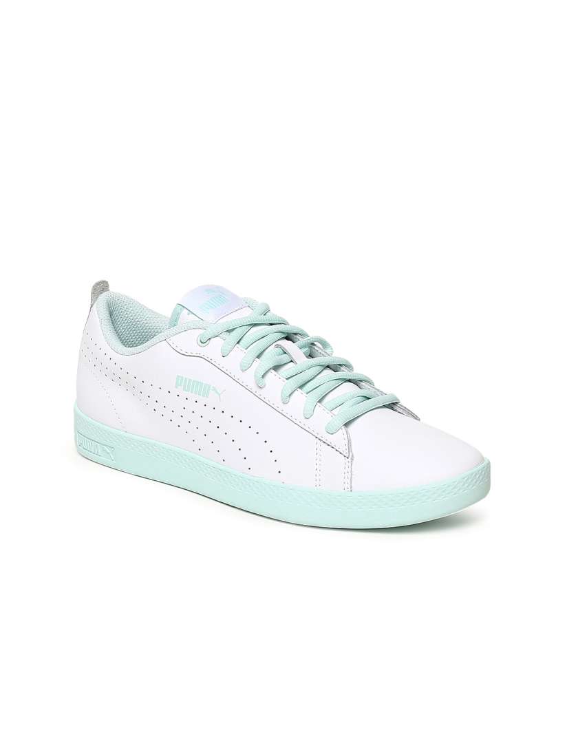 Buy Puma Women White Smash v2 L Perf Leather Sneakers Casual Shoes for Women 8467801 Myntra