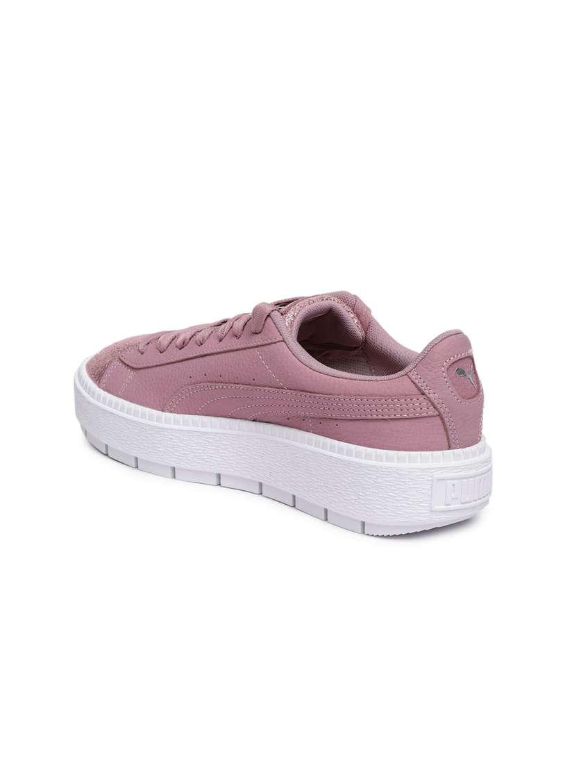 Buy Puma Women Pink Rose Gold Toned Platform Trace Bio Hacking Leather Sneakers Casual Shoes for Women 8467939 Myntra