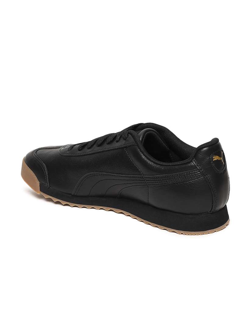 Buy Puma Unisex Black Roma Classic Gum Leather Sneakers Casual Shoes for Unisex 8468035 Myntra