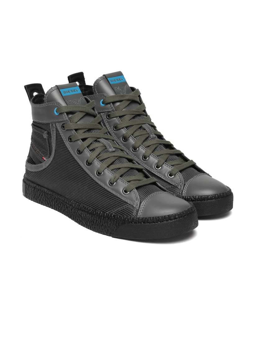 Buy DIESEL Men Grey Solid MAGNETE EXPOSURE Mid Top Sneakers Casual Shoes for Men 8475515 Myntra