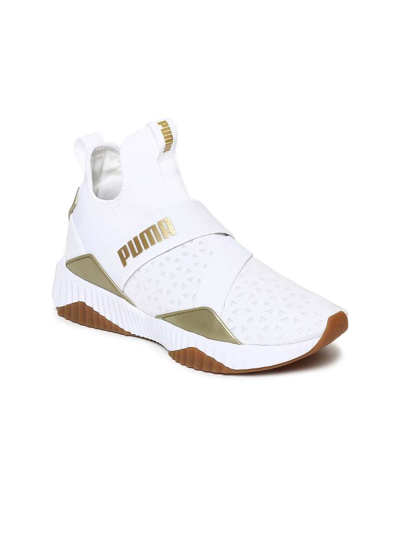 Buy Puma Women White Gold Toned Defy Mid Sparkle Training Shoes Sports Shoes for Women 8476393 Myntra