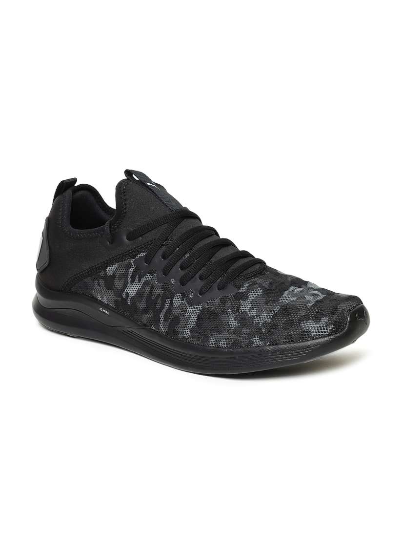 Buy Puma Men Black Grey IGNITE Flash Camouflage Running Shoes Sports Shoes for Men 8476491 Myntra