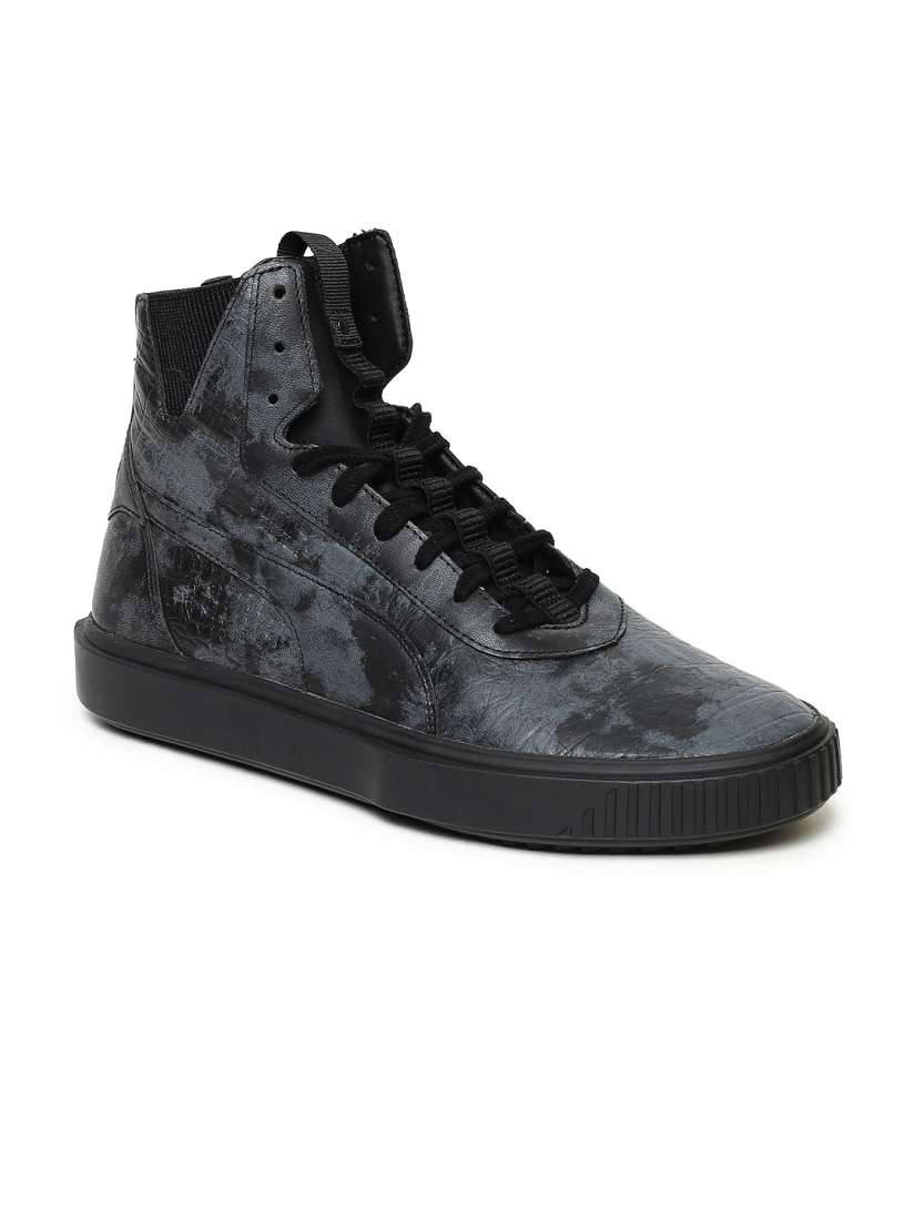 Buy Puma Men Black Breaker Reptile Printed Leather Mid Top Sneakers Casual Shoes for Men 8478059 Myntra