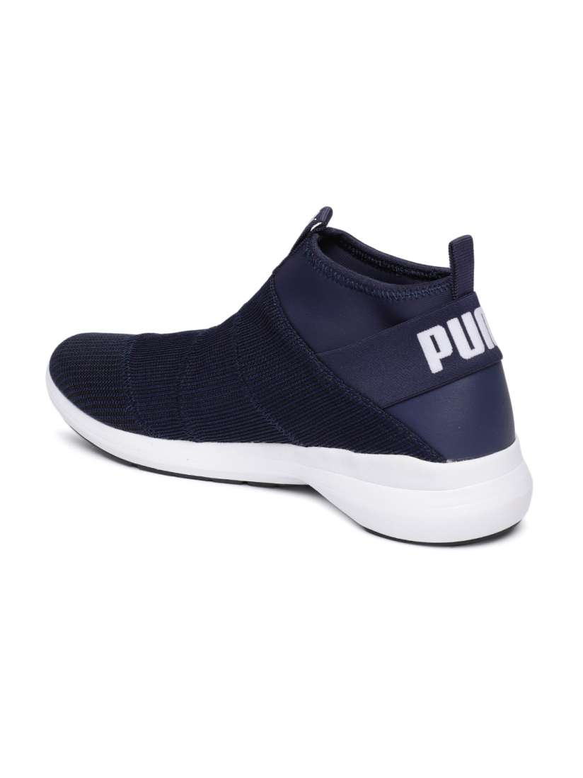 Buy Puma Men Navy Blue Solid Mono knit X Mid Top Slip On Sneakers Casual Shoes for Men 8478205 Myntra