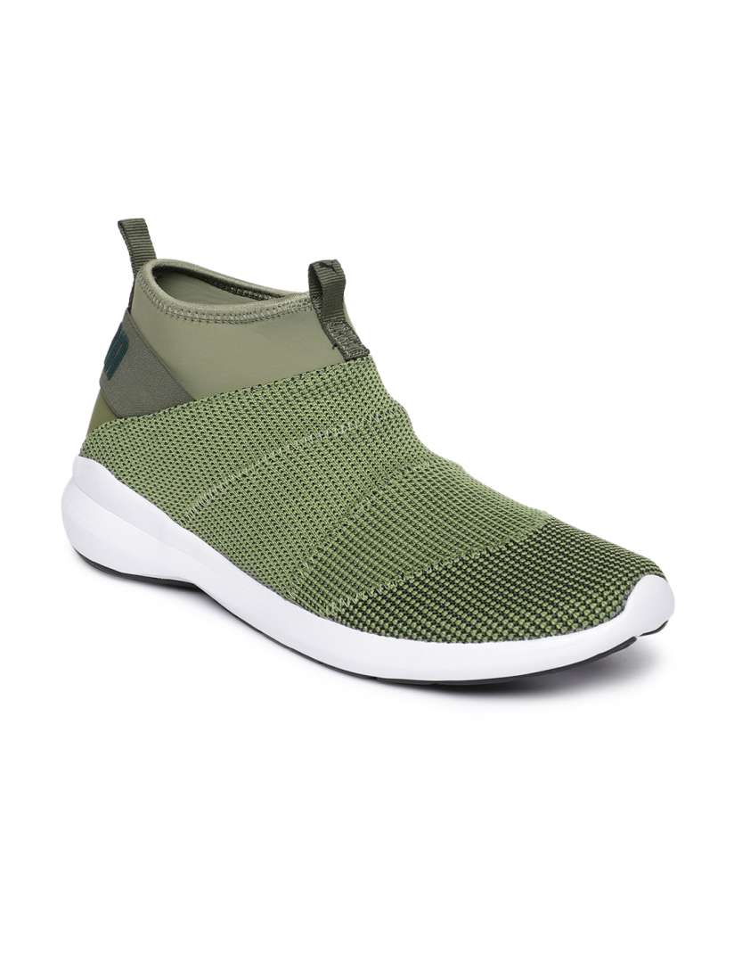 Buy Puma Men Olive Green Solid Mono knit X Mid Top Slip On Sneakers Casual Shoes for Men 8478227 Myntra