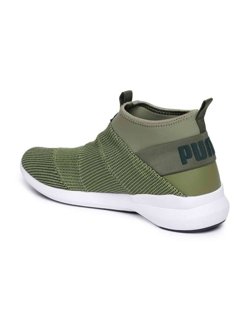 Buy Puma Men Olive Green Solid Mono knit X Mid Top Slip On Sneakers Casual Shoes for Men 8478227 Myntra