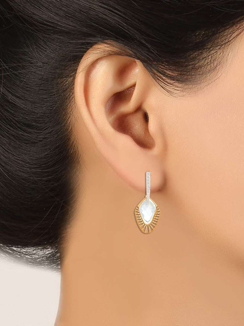Buy Mia by Tanishq 14KT Topaz Earrings Diamond Earrings Diamond for Women 8483319 Myntra