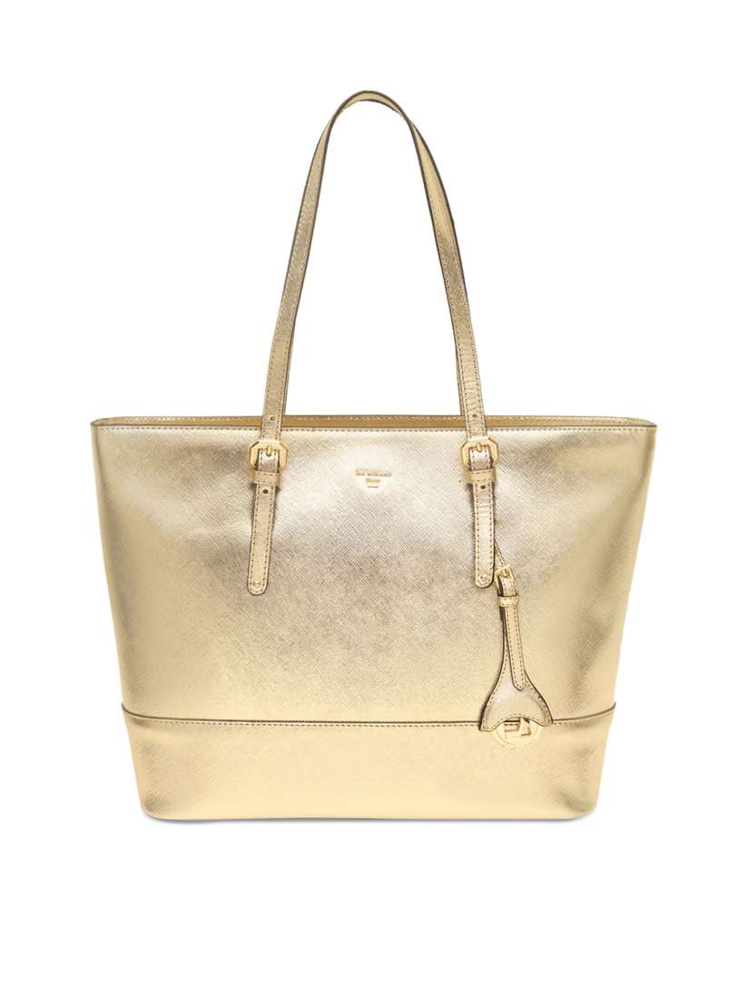 Buy Da Milano Women Gold Toned Leather Solid Shoulder Bag Handbags for Women 8490865 Myntra