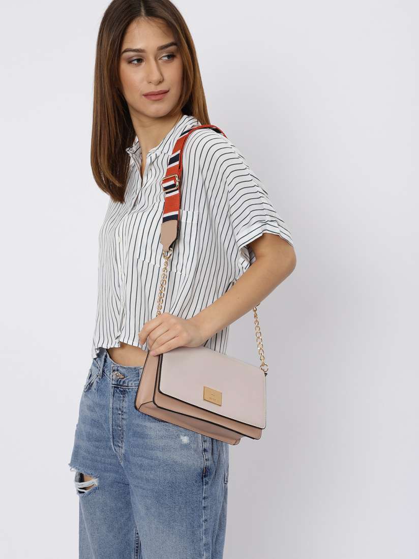 Allen solly beige sling bag on sale