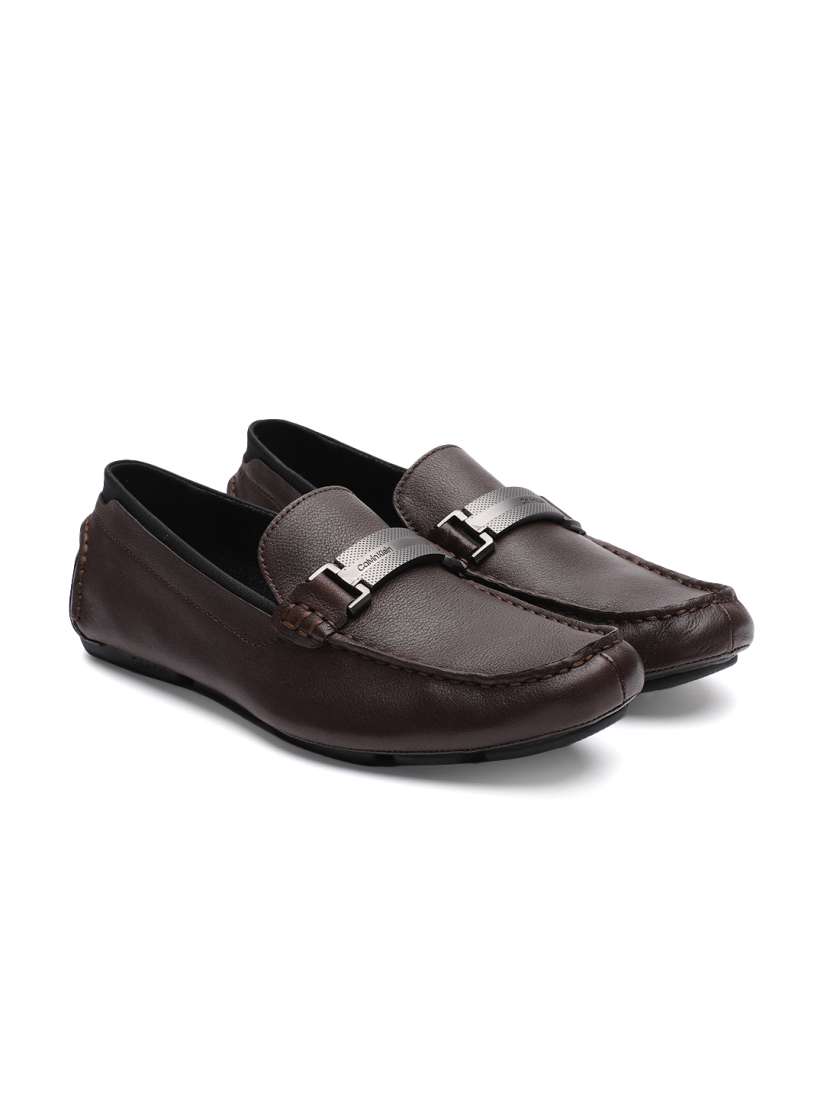 Buy Calvin Klein Men Brown Leather Loafers Casual Shoes for Men 8535057 Myntra