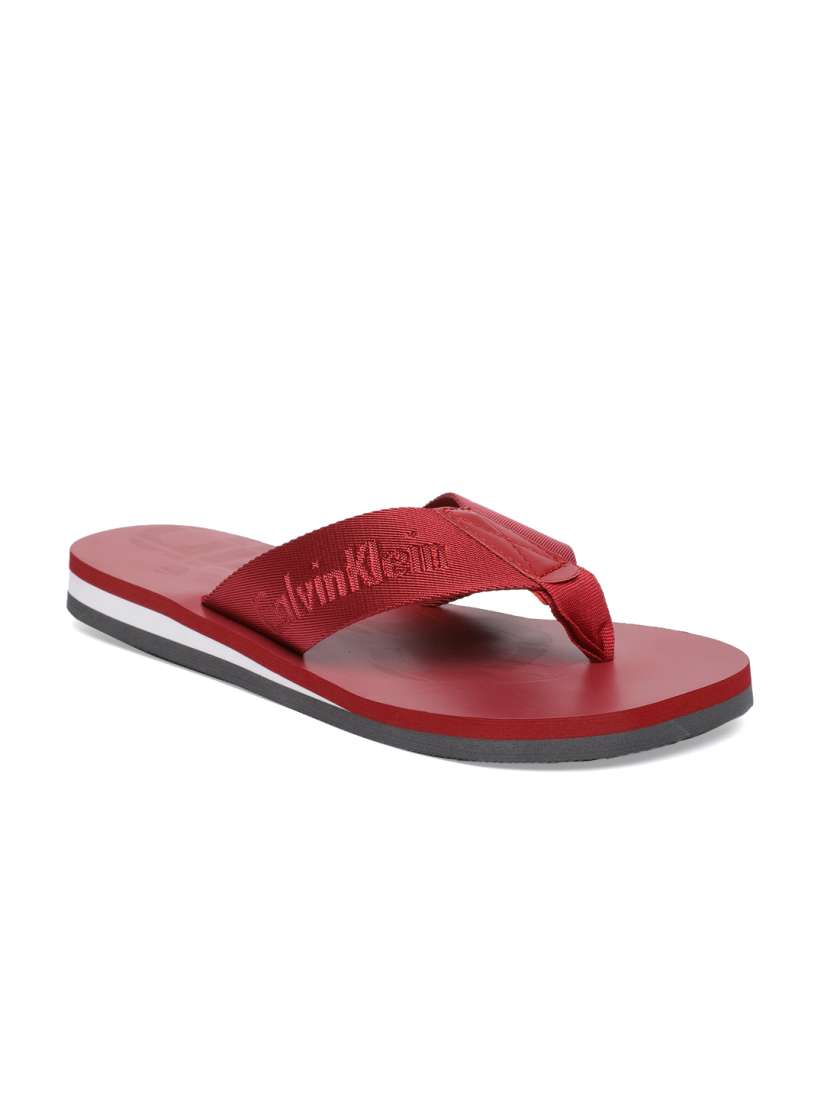 Calvin klein flip flops red online