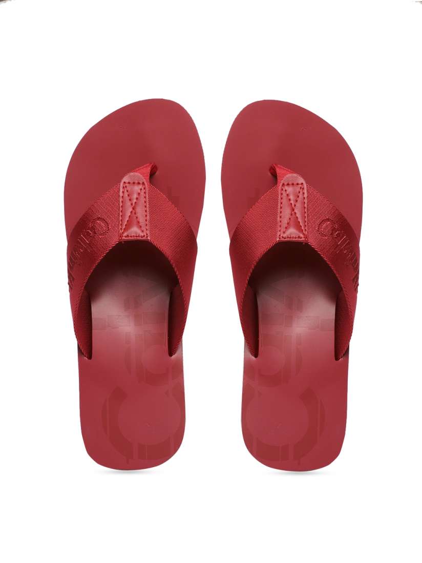 Calvin klein flip flops red 2025