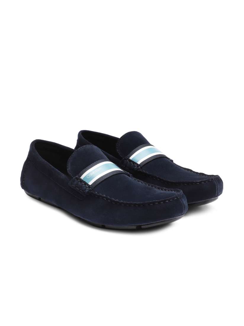 Buy Calvin Klein Men Navy Blue Suede Loafers Casual Shoes for Men 8535079 Myntra