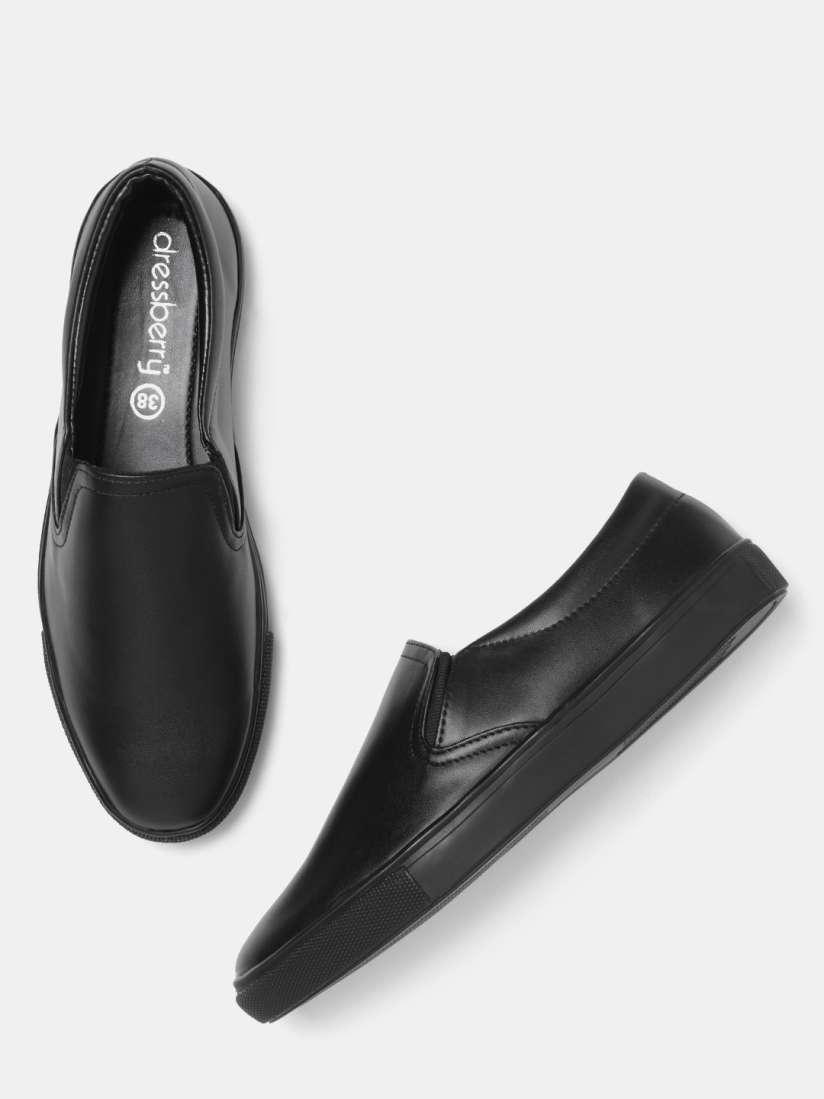 Buy DressBerry Women Black Slip On Sneakers Casual Shoes for Women 8535751 Myntra