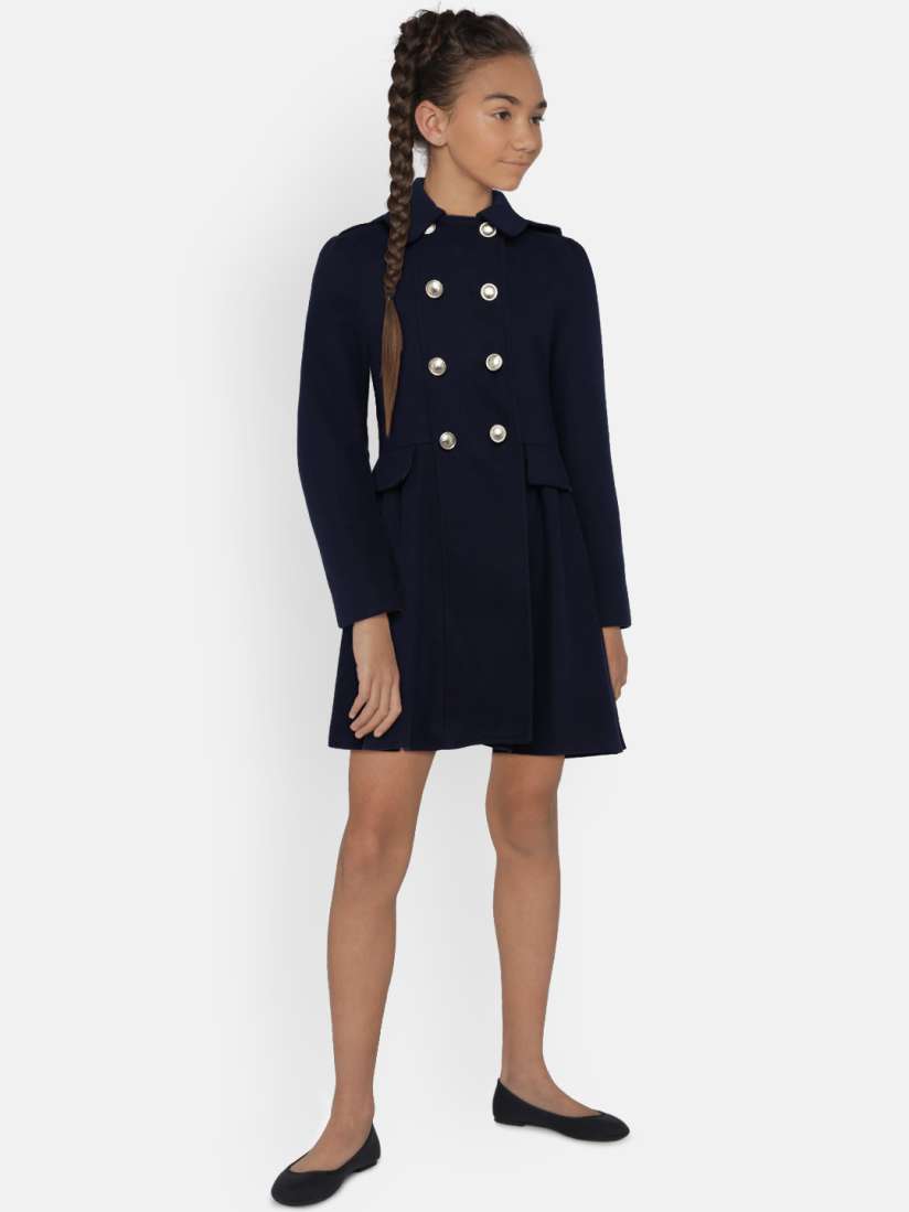 Monsoon navy girls coat hot sale