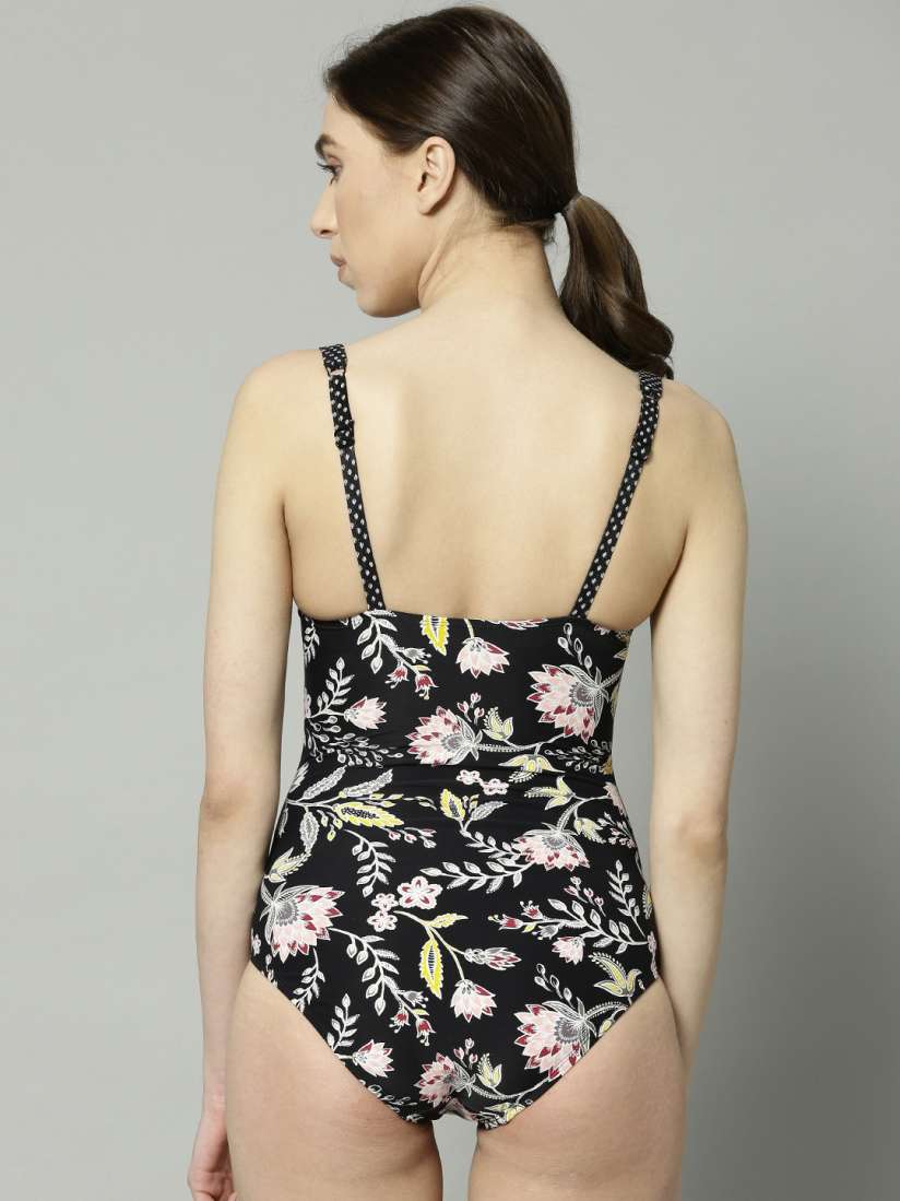 Buy Marks Spencer Women Black Pink Printed Monokini T529852 Swimwear for Women 8571699 Myntra