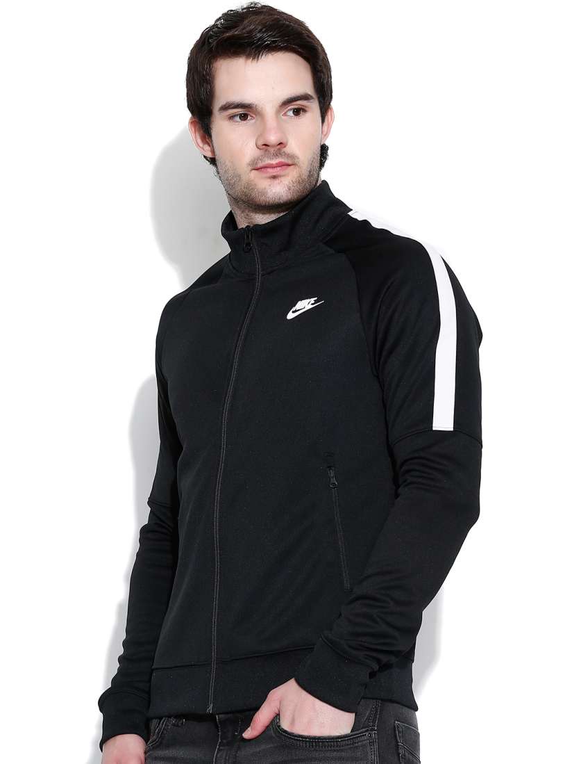 Buy Nike Black AS Tribute Polyester Track Jacket Jackets for Men 857334 Myntra