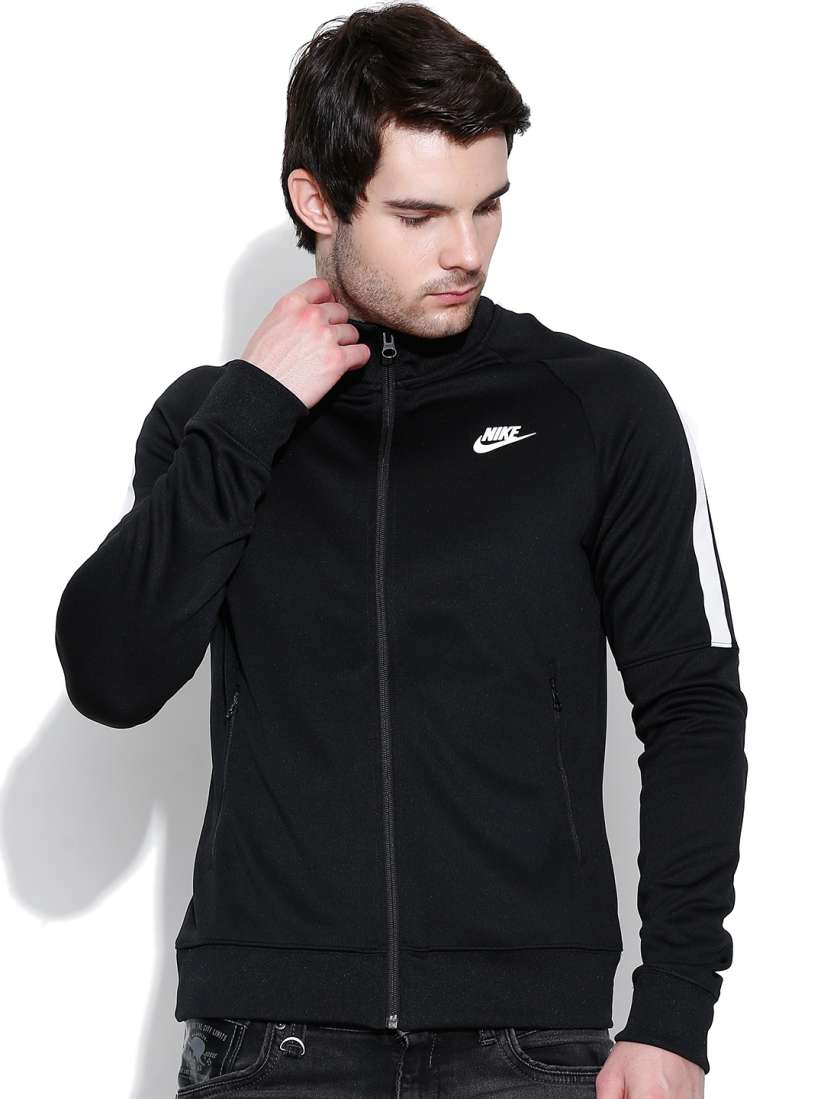 Buy Nike Black AS Tribute Polyester Track Jacket Jackets for Men 857334 Myntra