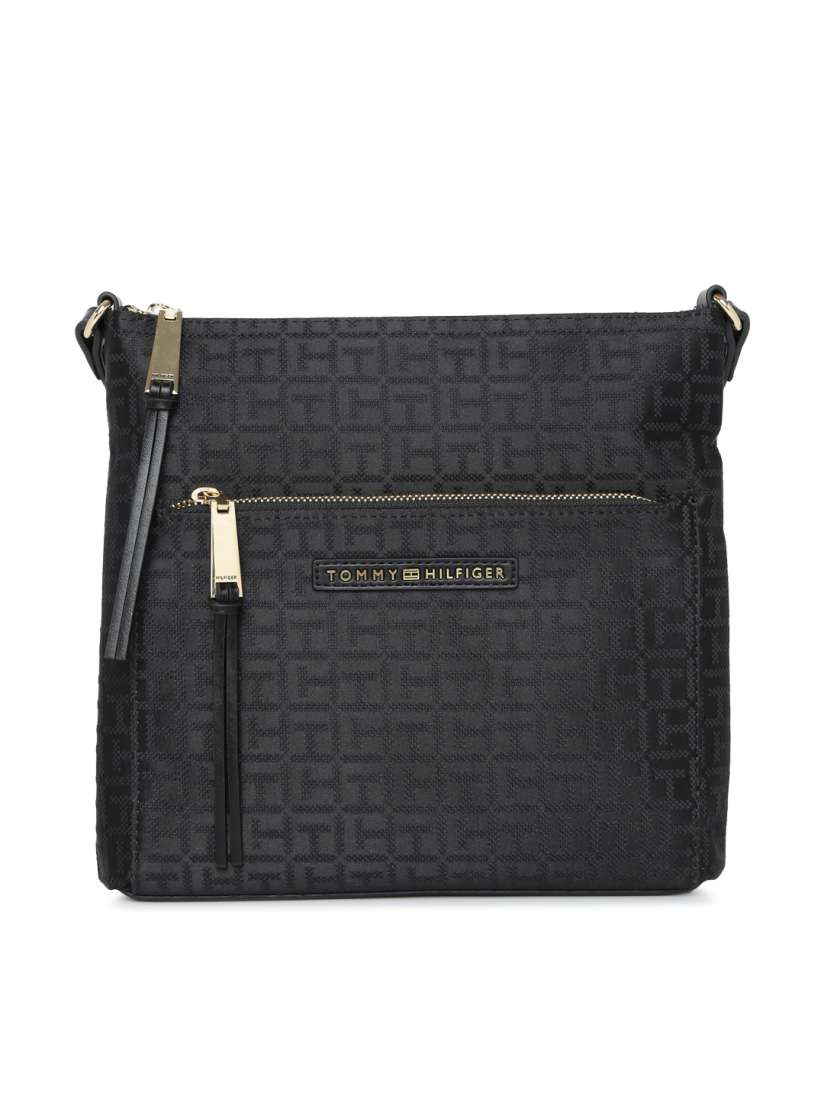 Tommy hilfiger black sling bag best sale