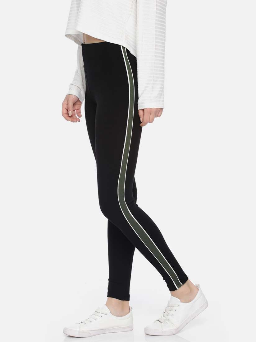 Buy Kraus Jeans Women K4005 Women Black Solid Skinny Fit High Rise Treggings Jeggings for Women 8585741 Myntra