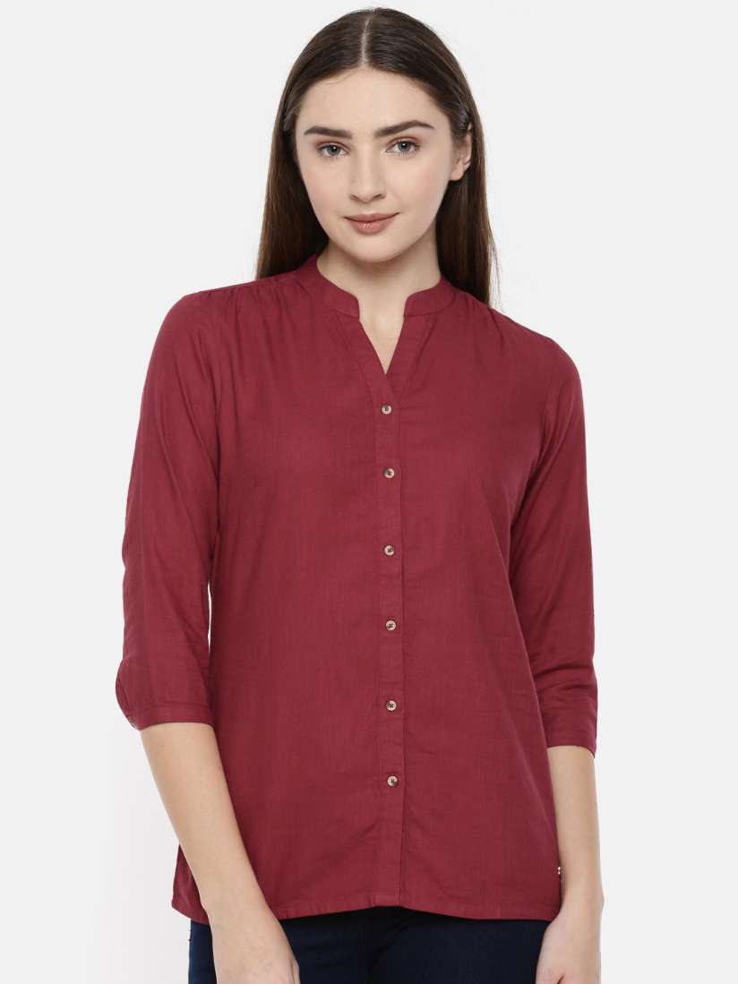 Park avenue women's solid formal shirt 2025
