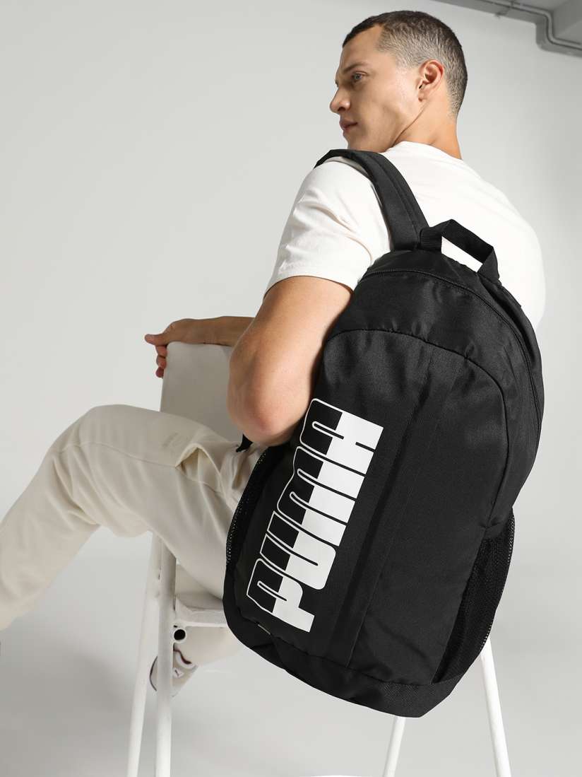 Buy Puma Unisex Black Brand Logo Plus II Laptop Backpack Backpacks for Unisex 8592691 Myntra