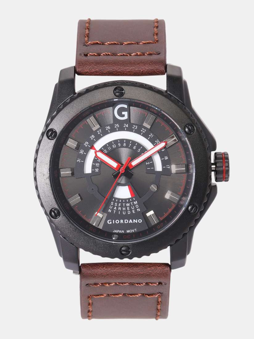 Giordano leather watch sale