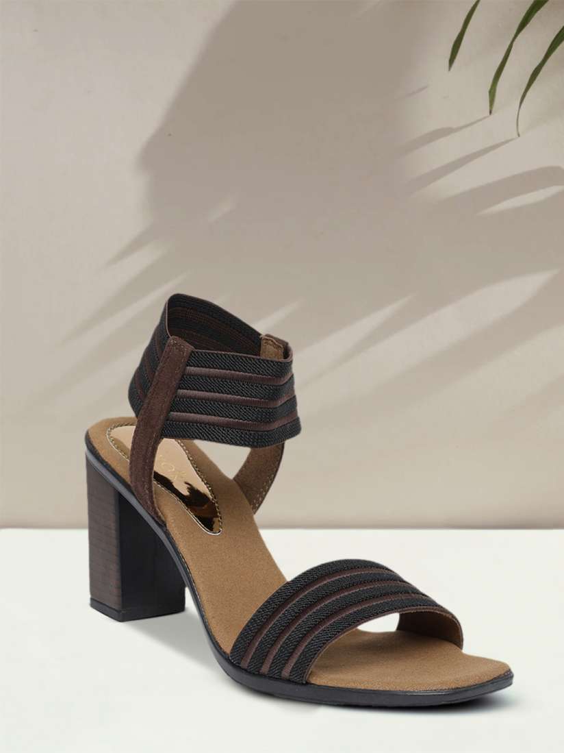 Buy Catwalk Women Brown Striped Sandals Heels for Women 8607553 Myntra