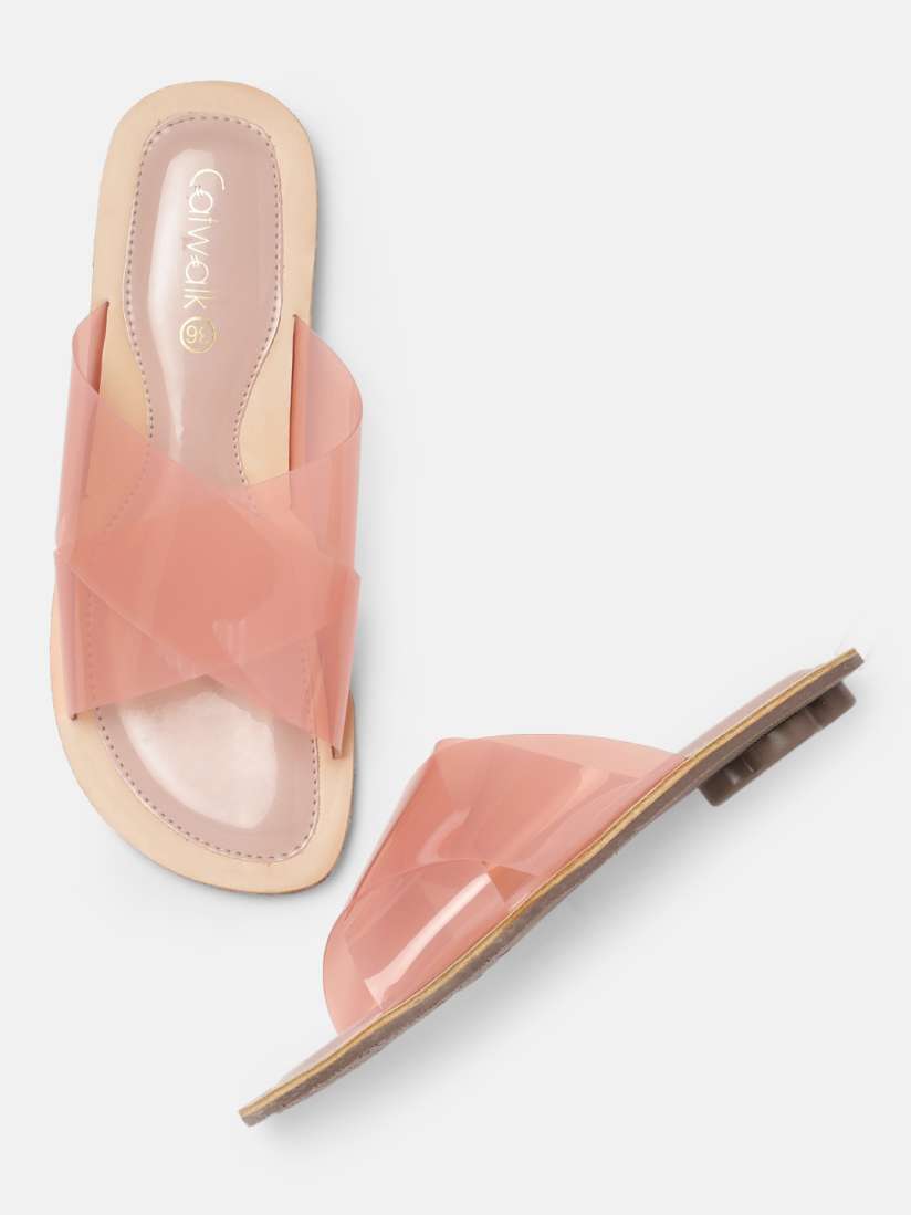 Open toe nude flats shop
