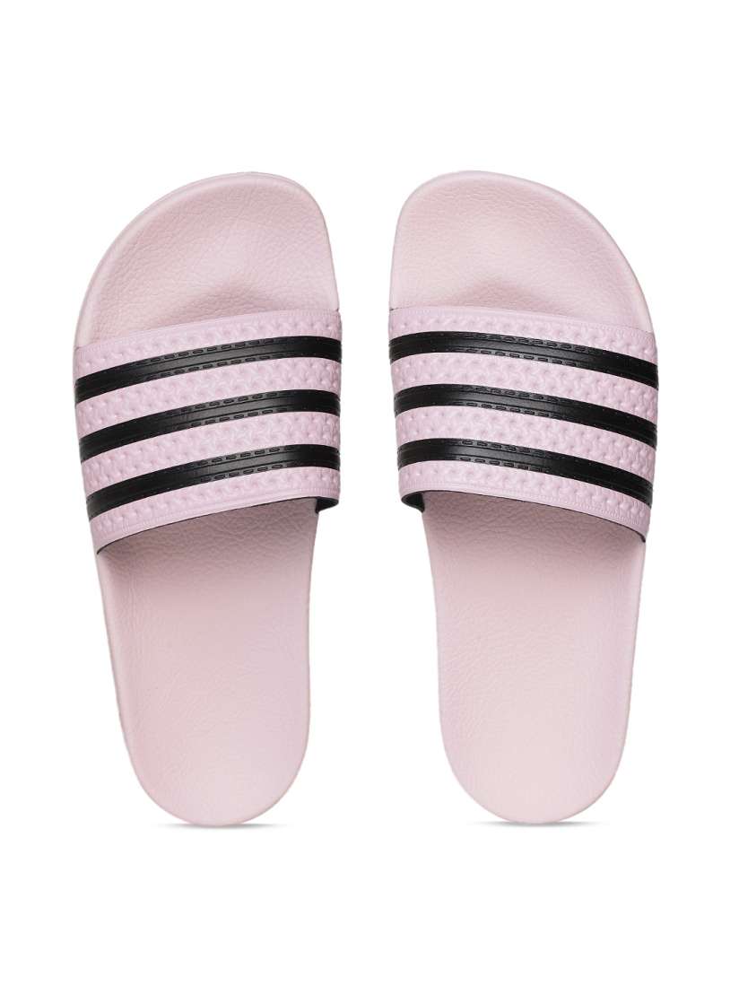 Buy ADIDAS Originals Women Pink Black Adilette Striped Sliders Flip Flops for Women 8615631 Myntra
