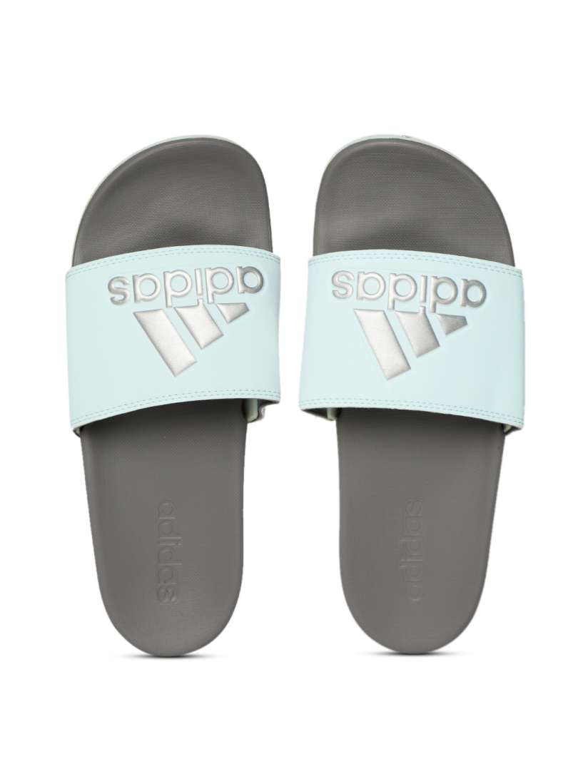 Mint green adidas slides online