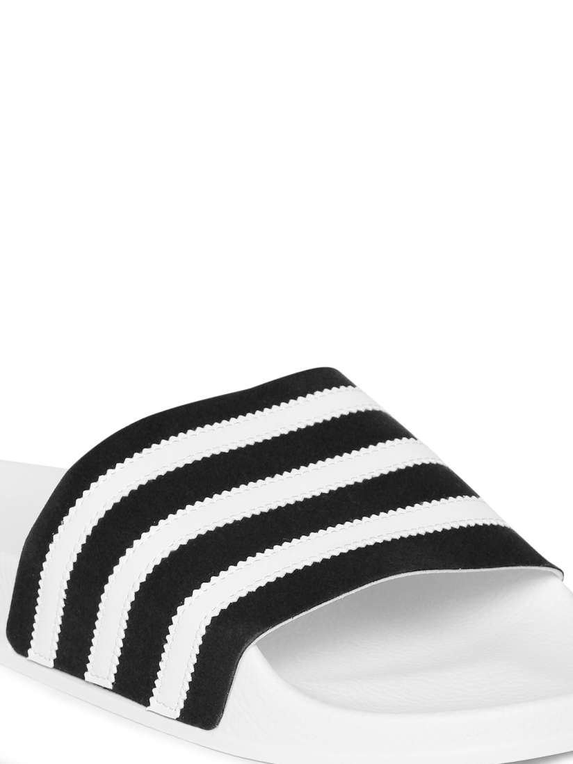 Buy ADIDAS Originals Men Black White Adilette Striped Sliders Flip Flops for Men 8615835 Myntra