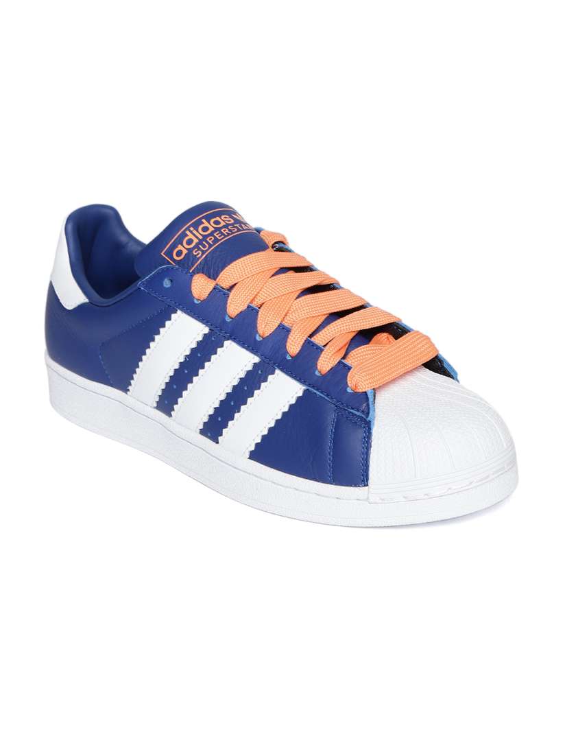 Buy ADIDAS Originals Men Blue White Superstar Colourblocked Leather Sneakers Casual Shoes for Men 8616727 Myntra